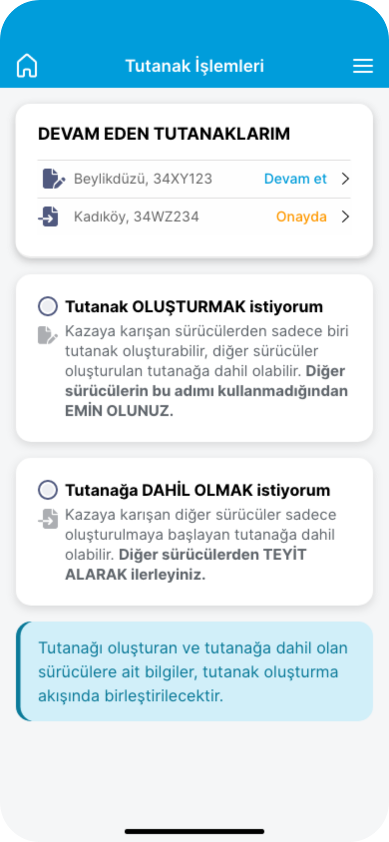 Sigortam360 Tutanak İşlemleri